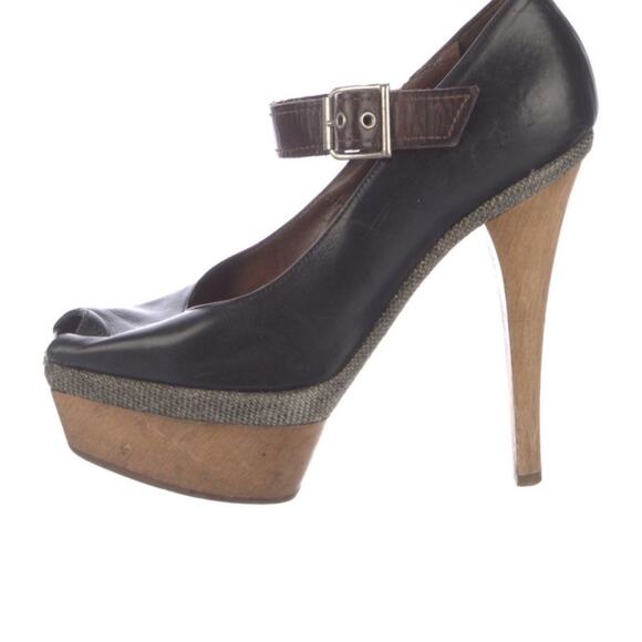 Marni MaryJane Peep Toe Heels Shoes Women’s 8 - Picture 1 of 9